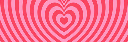 horizontal red and pink hearts for background.のイラスト素材