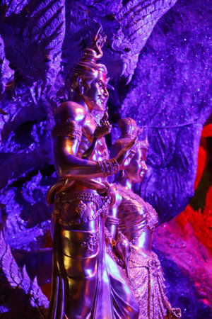 Buddha statue in the cave at Phuket, Thailandの写真素材