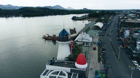 aerial view of the port of Chanthaburi, Thailand