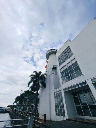A view of a building in the city of Kuala Lumpur, Malaysia.の写真素材