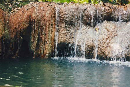Waterfall in the forest, Thailand. Selective focus. nature.の写真素材