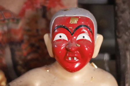 Traditional clay maskの写真素材