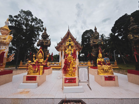 Thai Buddhist temple in Chiang Rai province, northern Thailand.の写真素材