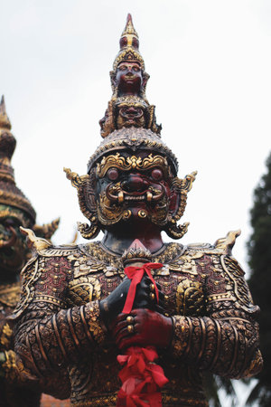 Giant statue at Wat Phra Kaew, Bangkok, Thailand