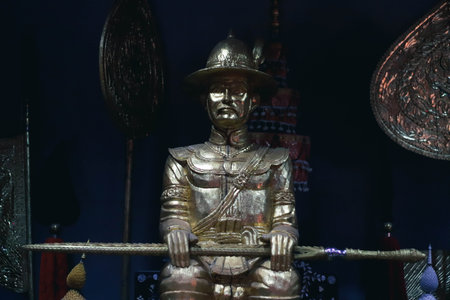 Sculpture, architecture and symbols of Buddhism, Thailand, South East Asiaの写真素材