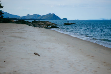 Beautiful beach and sea at Koh Lanta, Krabi, Thailandの写真素材