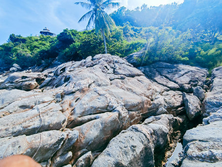 Beautiful landscape of tropical island Koh Phangan in Thailand, Asiaの写真素材