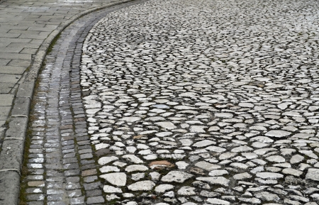 edge of the old stone roadの写真素材