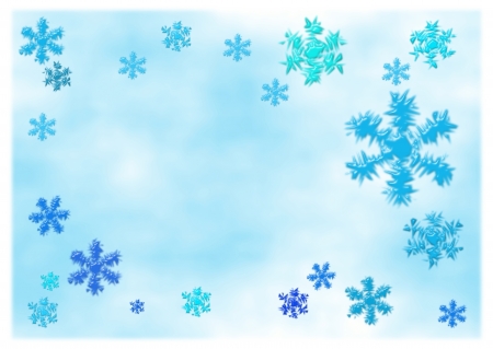 Choppy snowflakesの写真素材