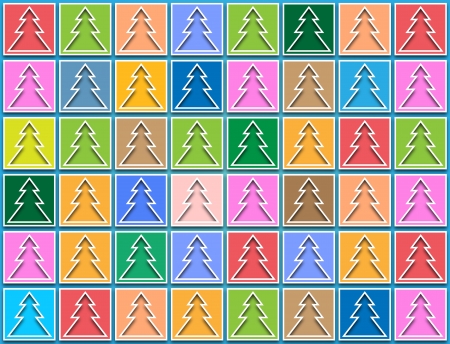 Christmas or winter background pastel tree scatteredの写真素材