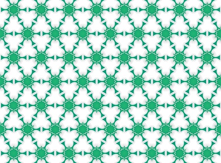 abstract green hexagonal pattern created with flowersの写真素材