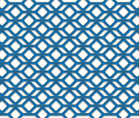 pattern or texture blue diamonds with orange contoursの写真素材