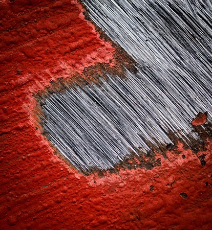 abstract background or texture red sanded paint on steelの写真素材