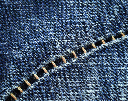 abstract background or texture blue jeans seamの写真素材