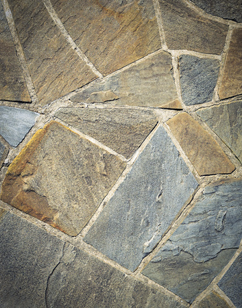abstract background or texture tiles of cut sandstone stoneの写真素材