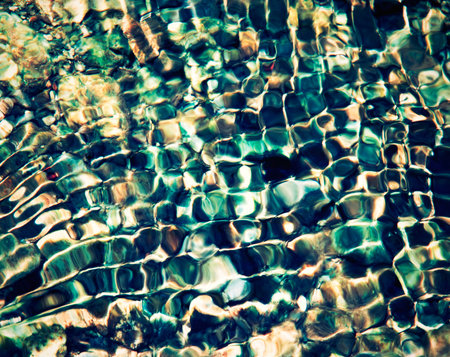 abstract retro background or texture Pearls of the rippled mountain river