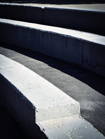 abstract background or texture Concrete steps for seatingの写真素材