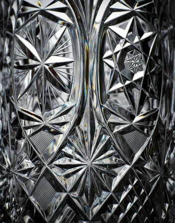 abstract background detail cut glass vasesの写真素材