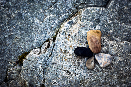 background or texture four round stonesの写真素材