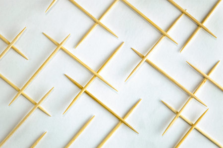 background composition with wooden sticksの写真素材