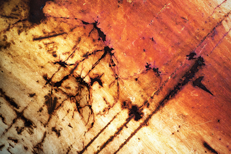 background detail damaged paint on old rusty metalの写真素材