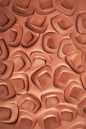 abstract background or texture Scaly pattern in clayの写真素材