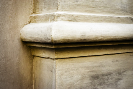 abstract background Detail of the corner of the ancient buildingの写真素材