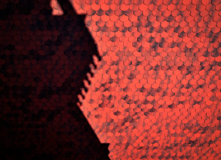 background or texture abstract shadow on red tiled roof