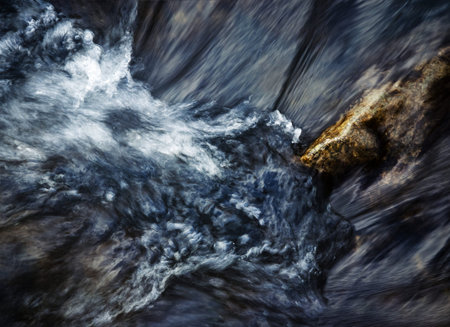 Abstract background blurred rapids of the river
