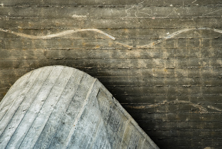 background or texture concrete wall with a columnの写真素材