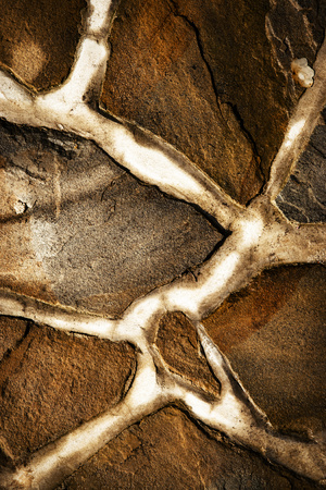 abstract background or texture detail of sandstone stone pavementの写真素材