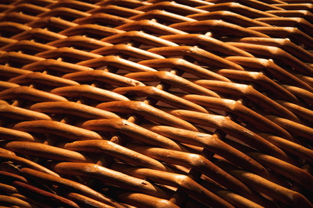 abstract background texture of a brown wicker basketの写真素材