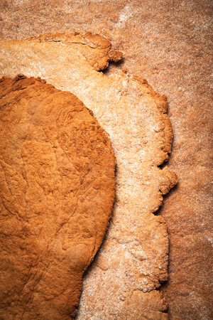 food background or texture detail on honey baked platesの写真素材