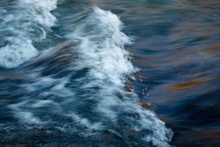 nature background or texture Cool ripple on a small riverの写真素材