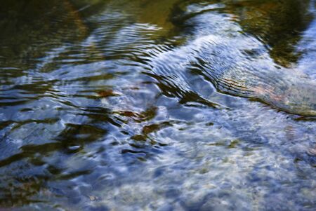background or texture detail of ripples on the water silenceの写真素材