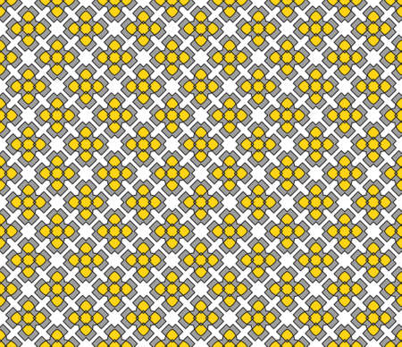 fabric or paper background square yellow gray patternの写真素材