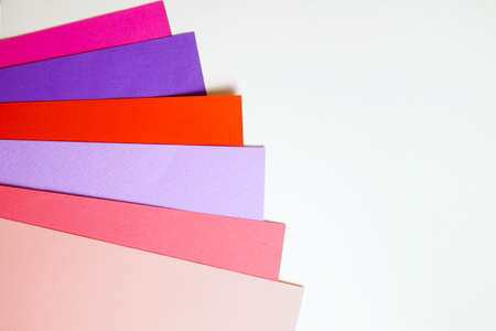Multicolored sheets isolated on a white background.の写真素材