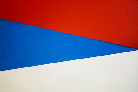 Three colors of the Russian flag. Illustration of geometric shapes.の写真素材