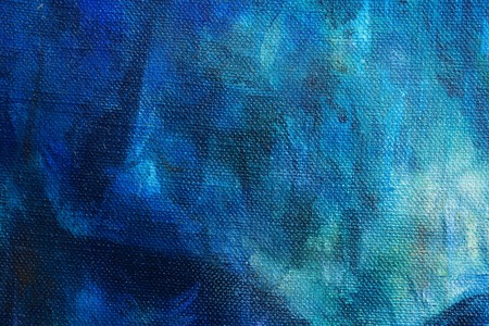 Blue abstract color Backgrounds, painting on canvasの写真素材