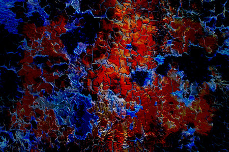 Color abstract background and desert crackle, glass effect