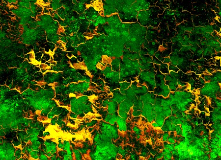 abstract gold background, color collage with spots and desert crackle. And gold structure. Money conceptの写真素材