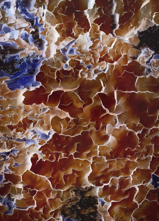 Color Abstract background and desert crackle, computer collage