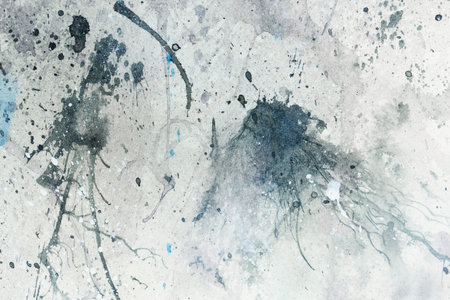 abstract painting with blurry and stained structure