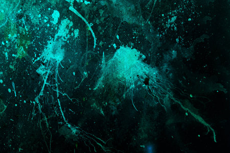 abstract painting with blurry and stained structure. Color effect and Computer collage