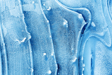Texture of ice on the frozen lake