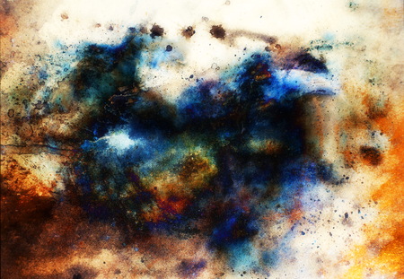 Watercolor abstract background and color spots structureの写真素材