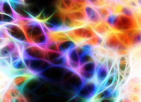 abstract multicolor background and color fractal effectの写真素材