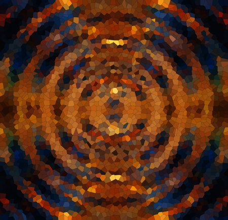 abstract multicolor circle mosaic pattern, computer graphic design.