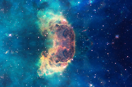 Cosmic space and stars, color cosmic abstract background.