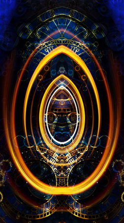 background pattern with ornament and zodiac symbol.